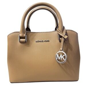 Michael Kors Small Camille‎ Dark Khaki saffiano Leather Satchel Handbag